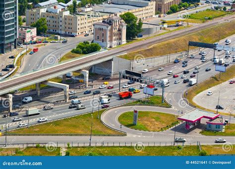 Moscow City Landscape Roads In The City Stock Image Image Of City