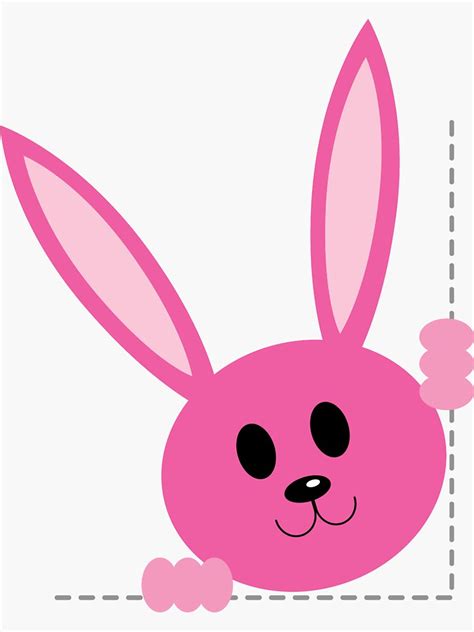 "Peeking Bunny" Sticker by Fayebe | Redbubble