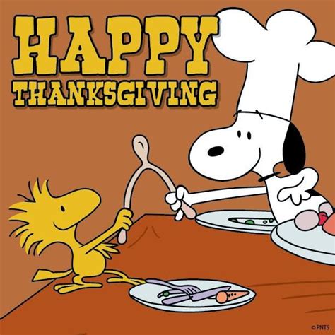 Woodstock And Snoopy With Thanksgiving Wishbone Thanksgiving Snoopy