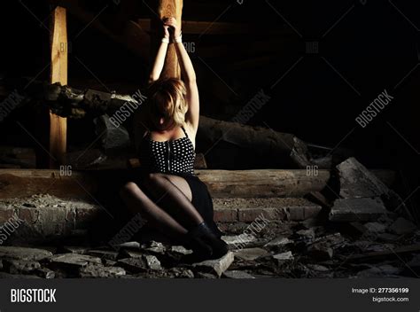 Girl Who Tied Wooden Image Photo Free Trial Bigstock