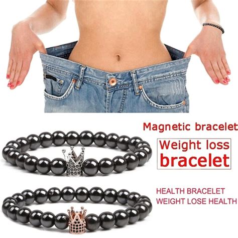 1pc Unisex Weight Loss Bracelet Bangles Health Slimming Crown Magnet