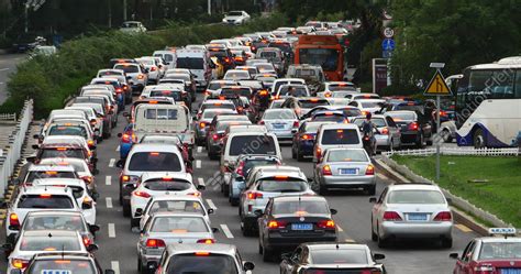4k Modern Urban City Busy Heavy Traffic Jamsa Lot Of Cars On Highway