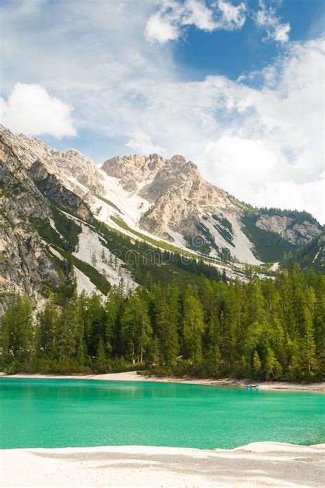 Braies Lake In Italian Alps Stock Image Image Of Nature Alps 151657445