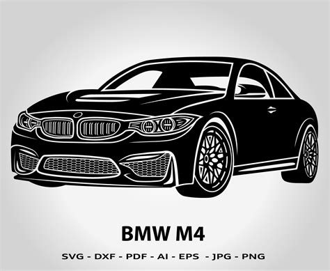 Bmw M4 Silhouette Bmw Svg Car Svg Luxury Car Svg Sport Etsy