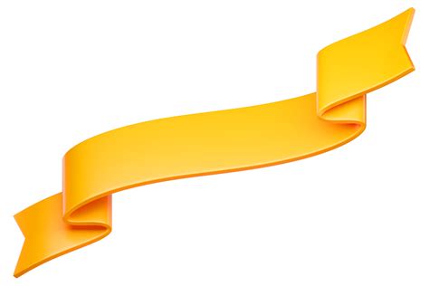 3d Label Ribbon Glossy Orange Blank Plastic Banner For Advertisment