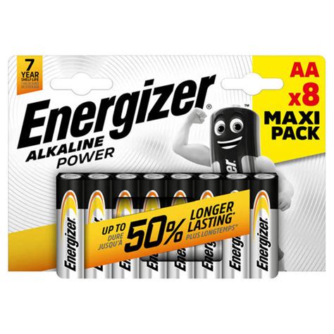 Energizer Alkaline Power Aa Batteries 8 Pack Home Accessories