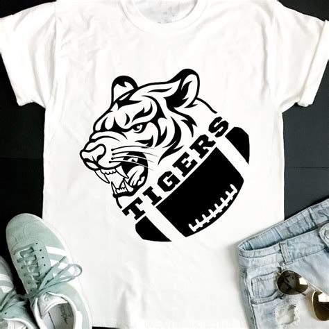 Tigers Svg Football Svg Tigers Football T Shirt Design Etsy