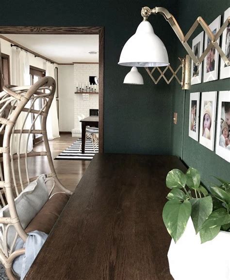 Emerald Green Walls And Lighting Interior Design Living Room