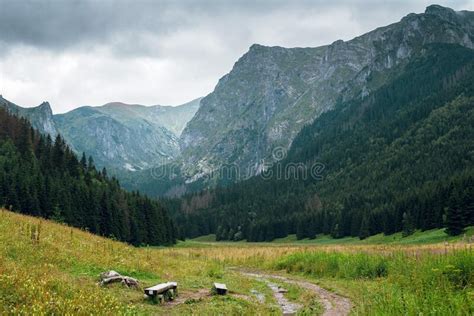 Scenic View Of Beautiful Rysy Mountain In High Tatry Poland And