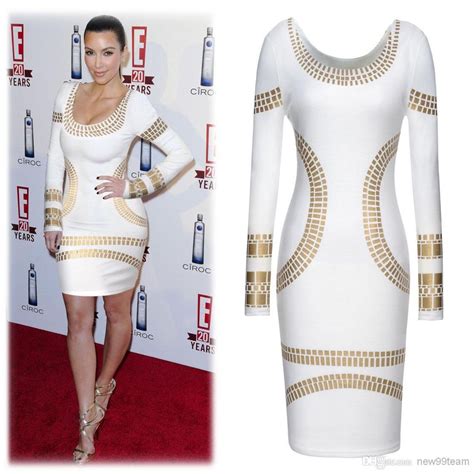 sexy white gold foil bodycon dress cocktail celebrity kim kardashian style ebay