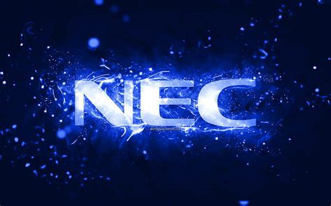 NECの青いロゴ青いネオンクリエイティブ青い抽象的な背景NECのロゴブランドNEC 高画質の壁紙 Pxfuel