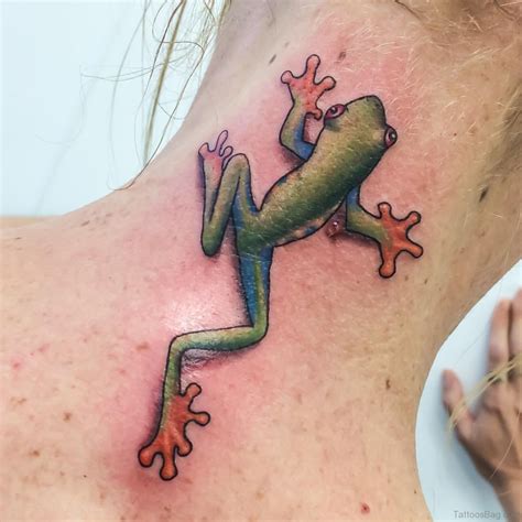 12 Incredible Frog Tattoos On Neck Tattoo Designs