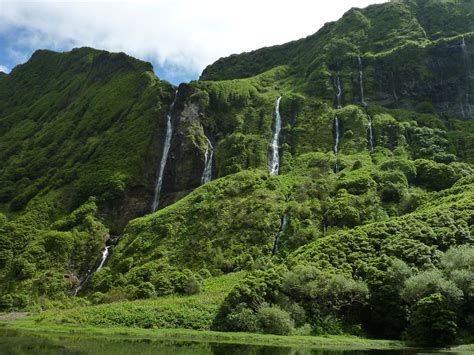 Wallpaper Azores Portugal Waterfalls Hd Widescreen High