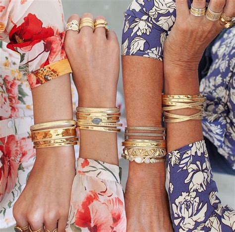 Fully Loaded Stacking Your Anna Beck Bracelets Rings Jewelry Gold