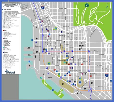 San Diego Map Map Travel Holiday Vacations