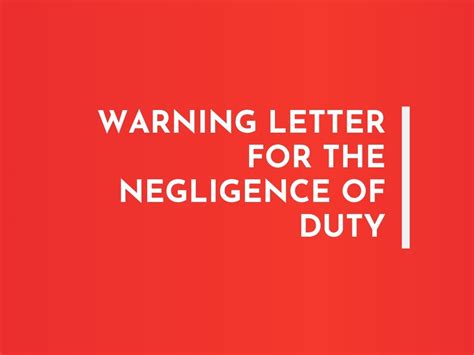 Clement, suspension letter for negligence of duty. 6 Best Warning letter for the Negligence of Duty ...