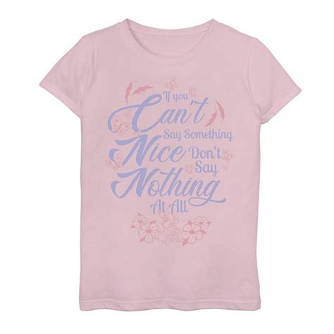 Disneys Bambi Girls 7 16 If You Cant Say Something Nice Quote Graphic Tee