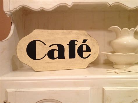 Cafe Sign Handpainted Cafe Wood Sign In Custom Colors