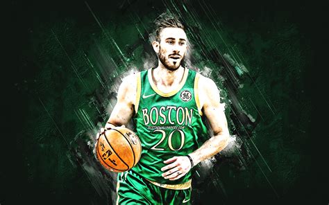Download Wallpapers Gordon Hayward Nba Boston Celtics Green Stone
