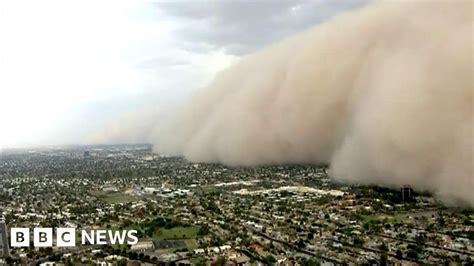 Massive Dust Storm Rolls Through Phoenix Az Bbc News