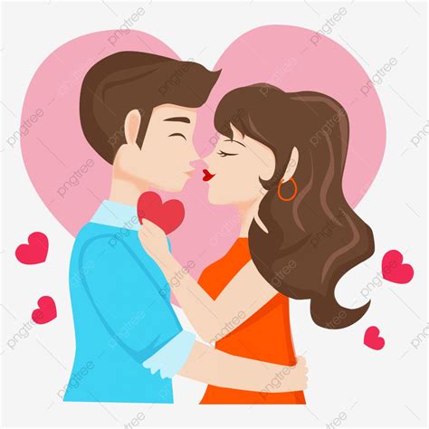 Besos Hombre Y Mujer Amor Vector Png Dibujos Día Internacional De