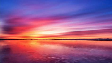 Sea Sunset Horizon Landscape Beautiful Nature Wallpaper Nature