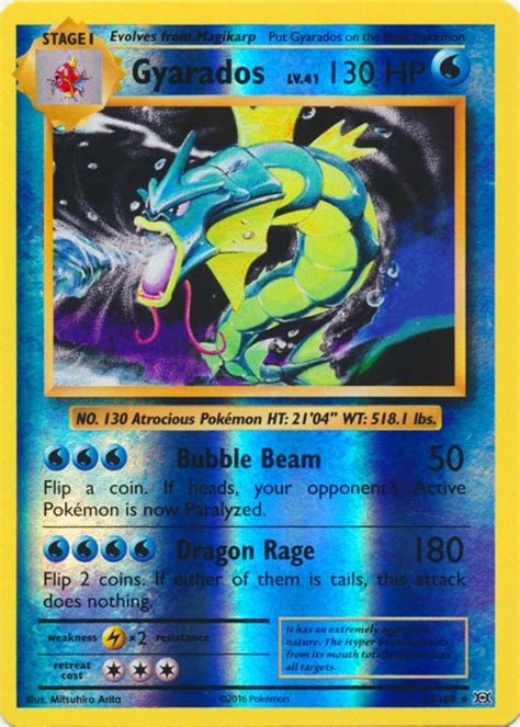 Gyarados Rare Reverse Holo Pokemon Singles Xy