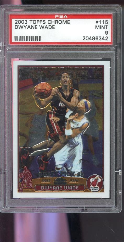 Top suggestions for dwyane wade rookie. 2003-04 Topps Chrome Dwyane Wade #115 PSA 9 Graded ROOKIE ...