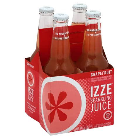 Izze Sparkling Grapefruit Juice Beverage 12 Oz Bottles Shop Soda At H E B
