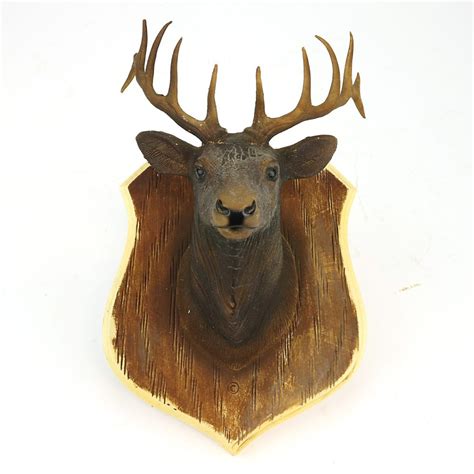 1947 Orn A Craft Chalkware Mounted Deer Head Plaque Deer Heads Mount