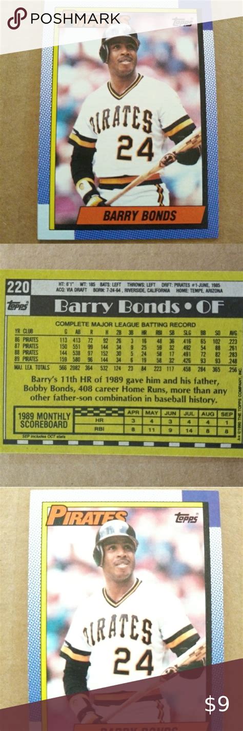 1990 topps baseball card factory set the 1990 topps baseball card set consists of 792 standard size. 1990 Topps Barry Bonds Baseball Card | Baseball cards, Baseball card displays, Baseball card ...