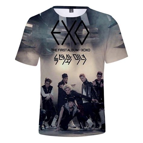 Exo T Shirts Kpop O Neck Unisex Loose T Shirts Exo — Kpopshop