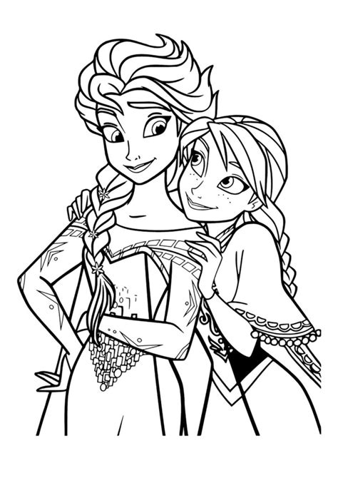 Tranh Tô Màu Elsa Và Anna ️1001 Hình Vẽ Công Chúa Elsa Hình Tô Màu