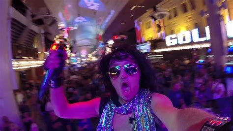 Spandex Nation Fremont St Las Vegas Jump And Back In Black Youtube