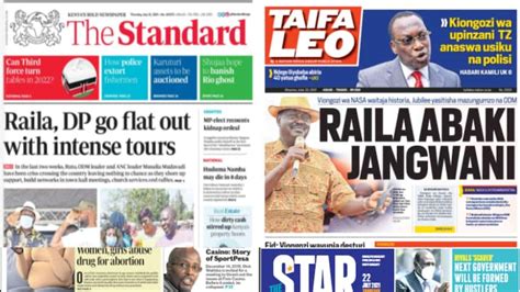 Standard Newspaper Kenya News Daily Updates Tuko