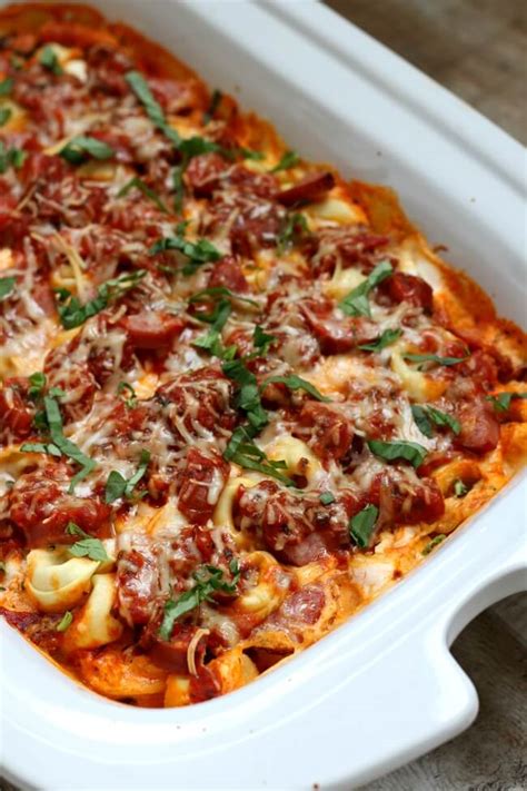 Slow Cooker Or Oven Tortellini Lasagna Casserole With Sausage 365