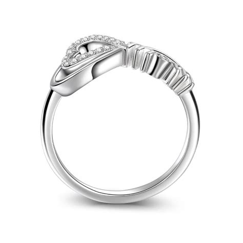 Jeulia Infinity Love Mom Heart Sterling Silver Ring Jeulia Jewelry