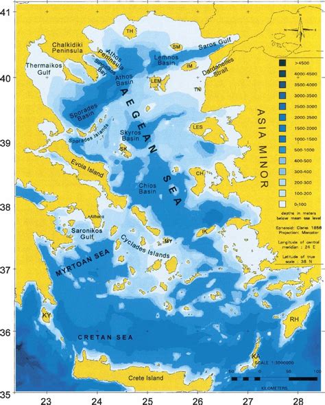 Sea Map Skyros Global Positioning System Lemnos Karpathos Chios