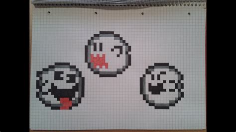 How To Draw Pixel Boo Buddies Super Mario World Youtube