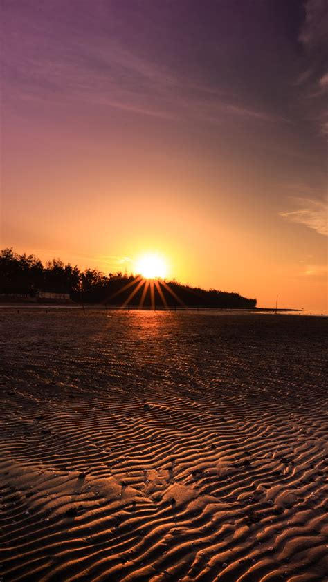 1080x1920 1080x1920 Beach Sand Sunset Evening Nature Hd For