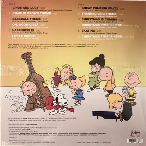 Vince Guaraldi Trio Peanuts Greatest Hits 2015 Mint Lp Record 2