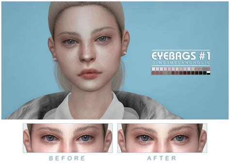 Contacts 48 And Highlight 5 And Eyebags 1 By Sims3melancholic