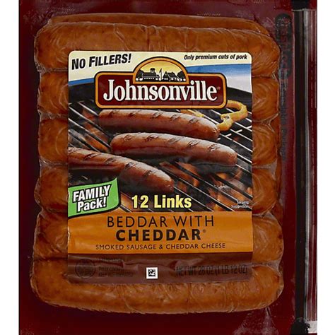 Johnsonville Beddar With Cheddar Smoked Sausage 28oz Zip Pkg Pork