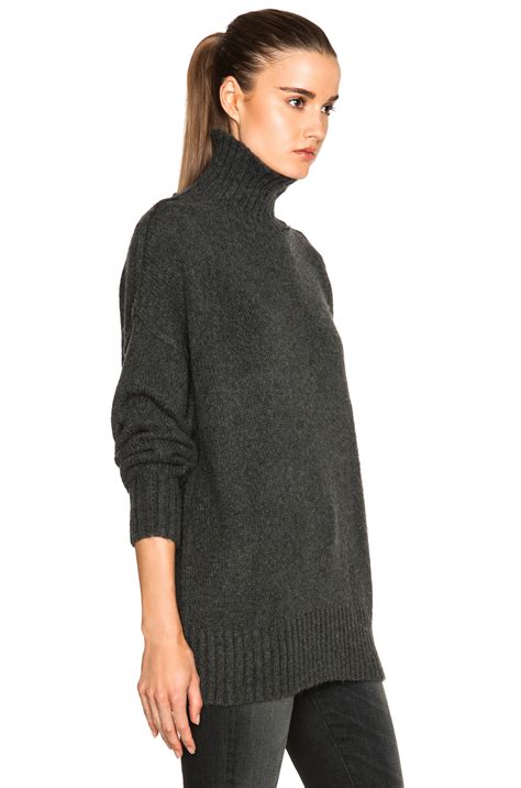 Lyst Nlst Oversized Turtleneck Sweater In Gray