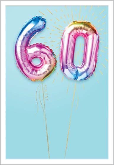 60th Birthday Card Nickery Nook