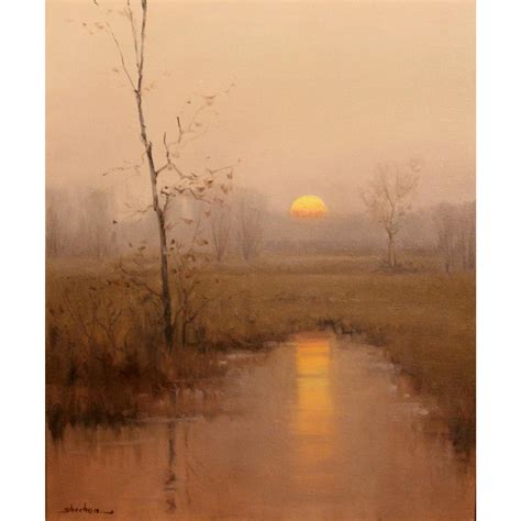 Dennis Sheehan Tonalist Landscape Oil Painting Sunrise Sold At Ruby
