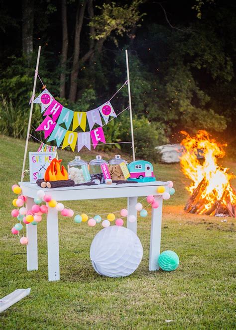 Kara S Party Ideas Colorful Camping Glamping Birthday Party Kara S Party Ideas