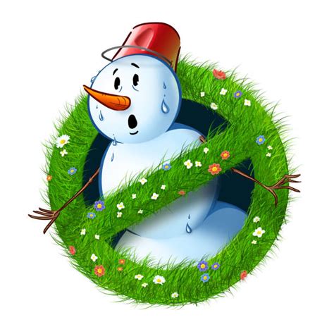 Cartoon Of The Melting Snowman Illustrations Royalty Free Vector