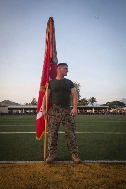 Sgt Larry Troxel The Color Sergeant For 3rd Marine Picryl Public