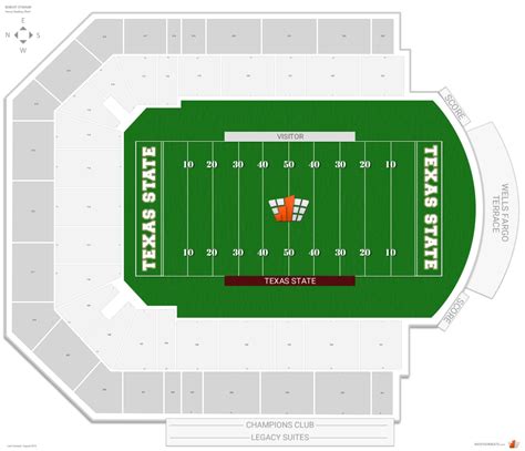 Texas Stadium Seat Map